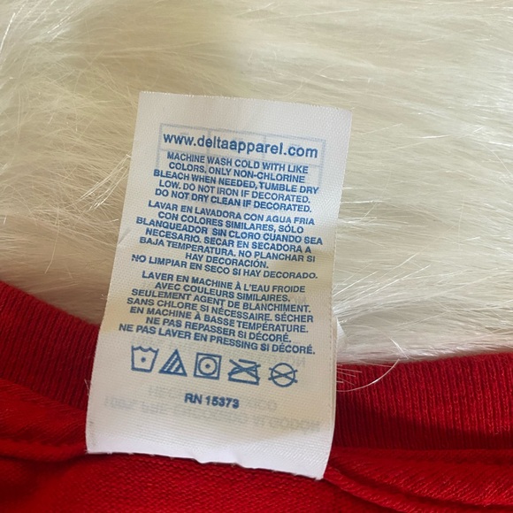 Delta Adult Size L Red White Coca-Cola Logo Short Sleeve Crew Neck T-Shirt - Picture 4 of 7